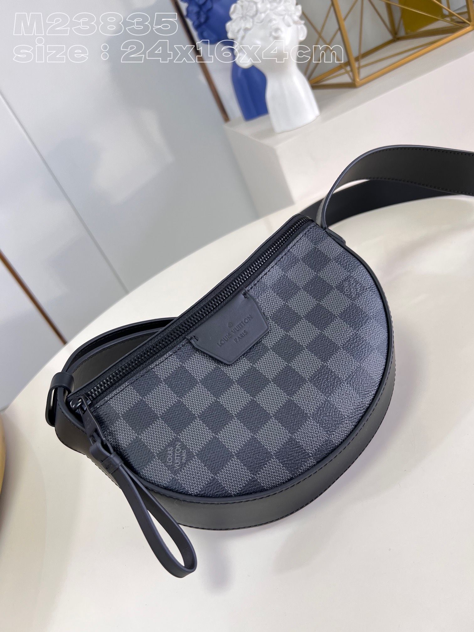 Fashion Replica
 Louis Vuitton Bags Handbags Black Grid Monogram Eclipse Canvas M23835