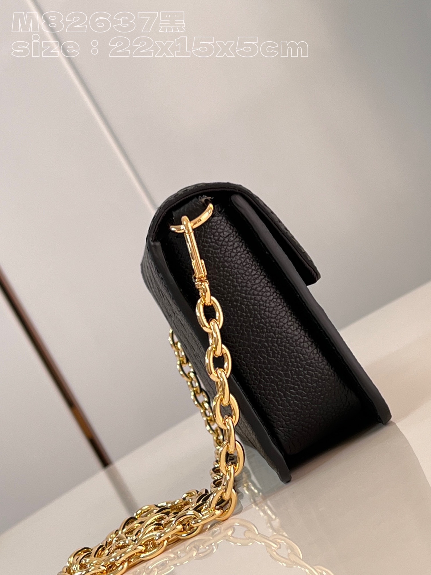 顶级原单M82637黑WalletOnChainMetis手袋取材粒面MonogramEmpreinte