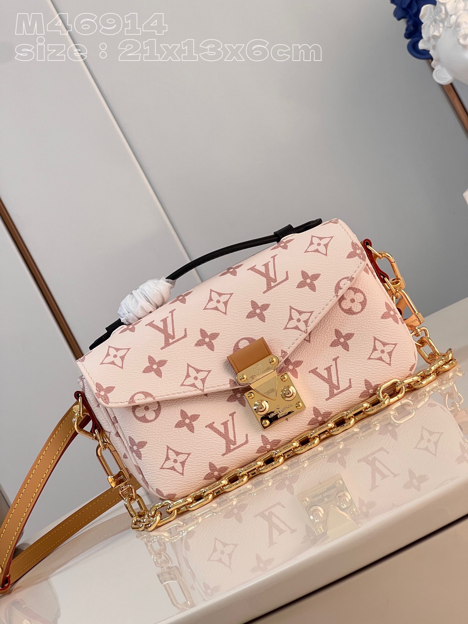 Louis Vuitton LV Pochette MeTis Wholesale
 Bags Handbags Monogram Canvas Cowhide Chains M46914