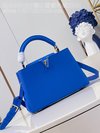 Louis Vuitton LV Capucines Replicas Bags Handbags Blue Taurillon Ostrich Leather M48865