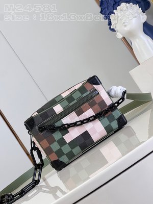 for sale cheap now Louis Vuitton LV Soft Trunk Bags Handbags Black Monogram Canvas Resin Chains M24581
