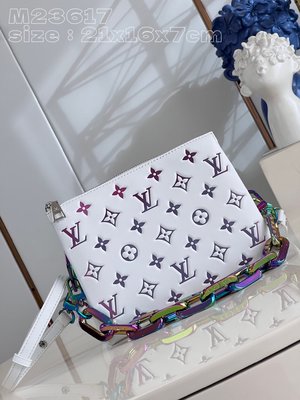 Top Grade Louis Vuitton LV Coussin Top Bags Handbags White Sheepskin M23617