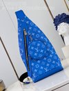 Louis Vuitton Crossbody & Shoulder Bags Designer Fashion Replica Blue Splicing Monogram Canvas Cowhide M31075