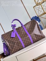 Louis Vuitton LV Keepall Buy Travel Bags Purple Canvas Fabric M46775