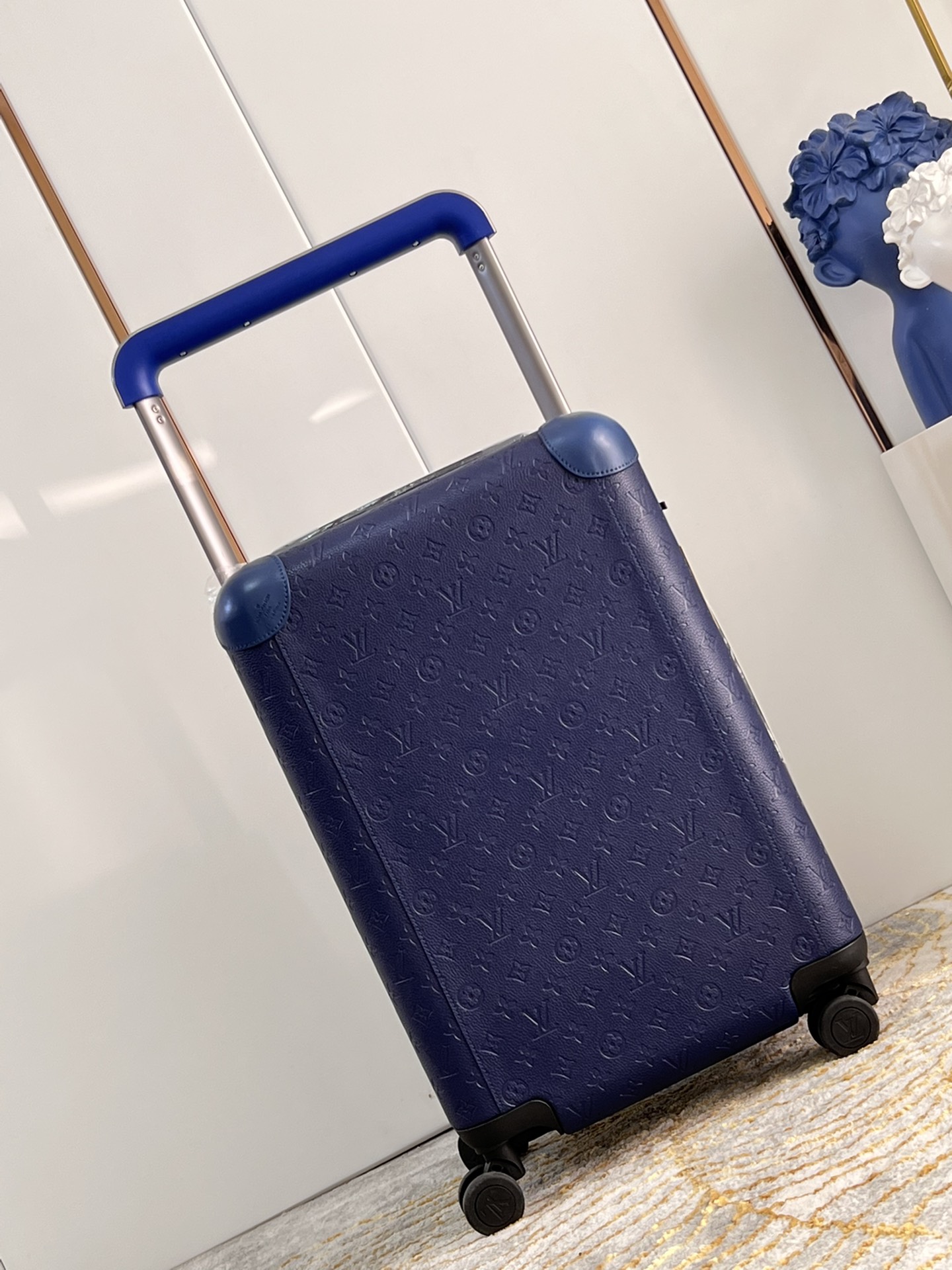 Louis Vuitton Bags Trolley Case Blue Taurillon