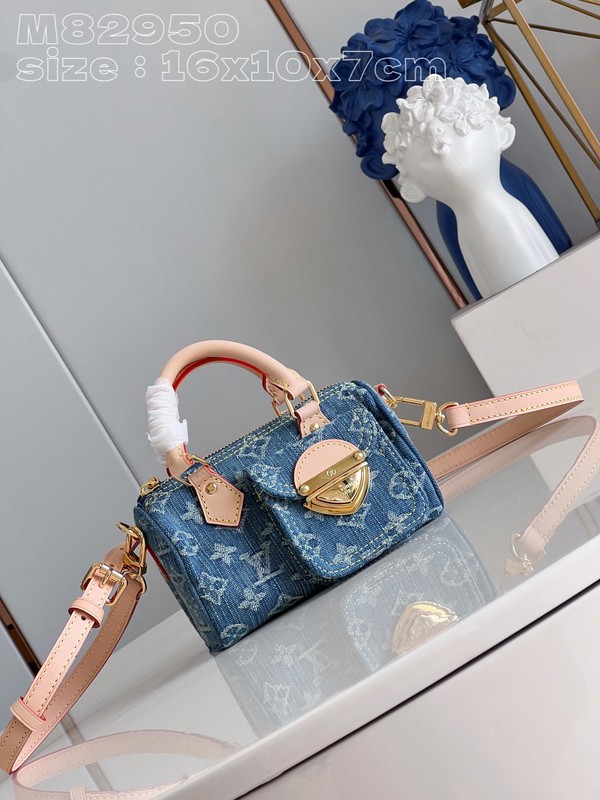AAA+ Replica Louis Vuitton LV Speedy Bags Handbags Canvas Cotton Denim M82950