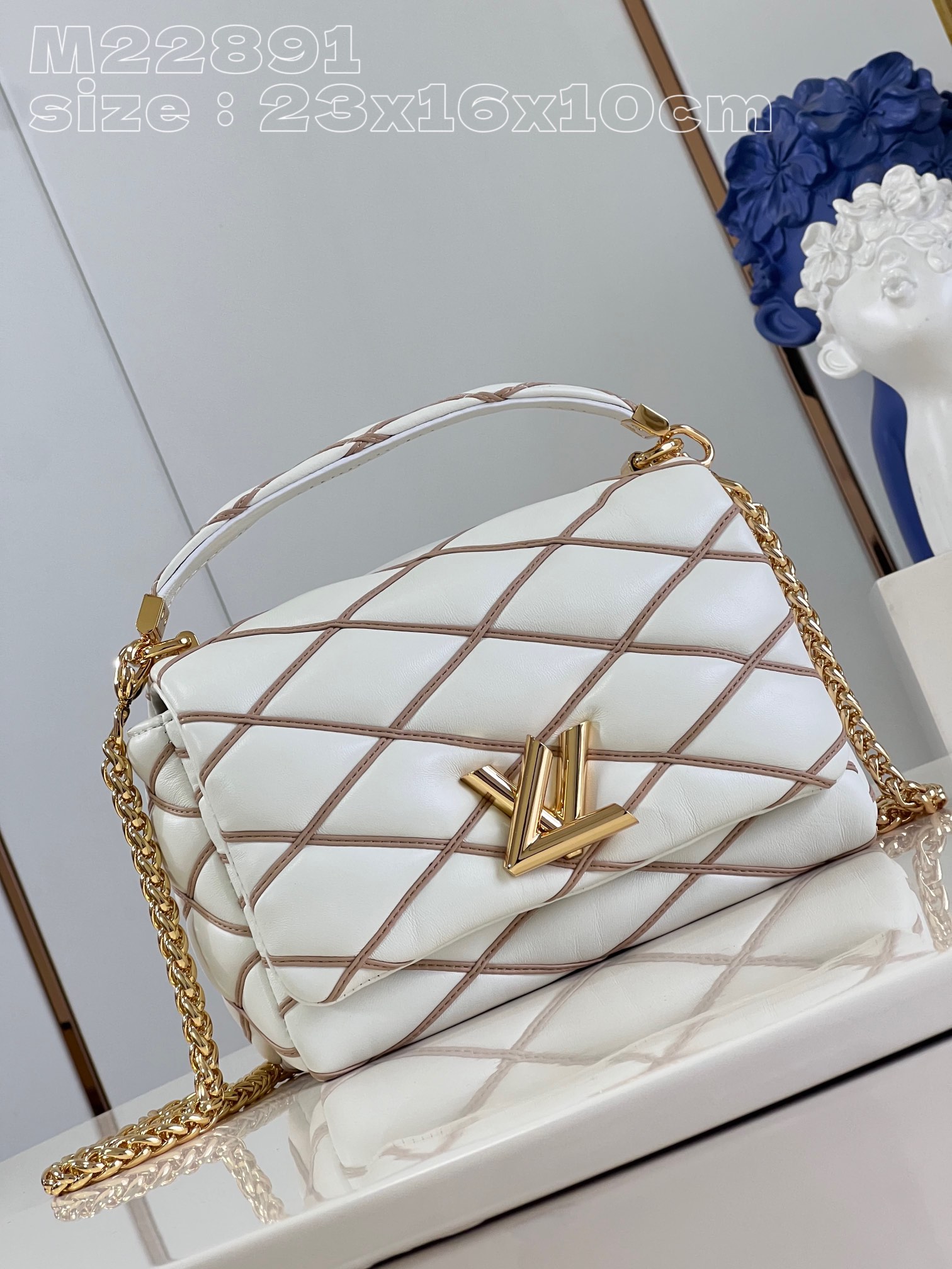 Louis Vuitton Bags Handbags Beige White Sheepskin LV Twist Chains M22891
