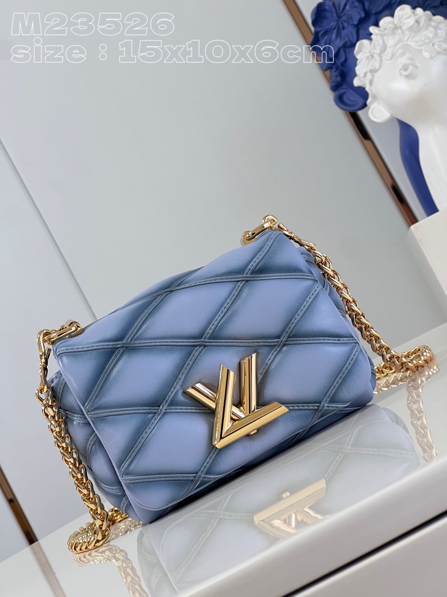 Louis Vuitton Bags Handbags Blue Cowhide Sheepskin LV Twist M23526