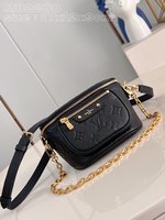 Louis Vuitton LV Bumbag 1:1
 Belt Bags & Fanny Packs Handbags Black Empreinte​ Chains M82208