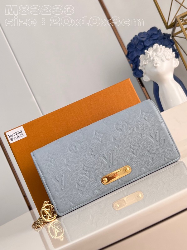 Louis Vuitton Wallet Online From China Designer Blue Gold Light Empreinte​ LV Circle M83233