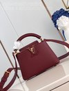 Best Capucines Replica Louis Vuitton LV Luxury Bags Handbags Purple Red Taurillon Mini M25128