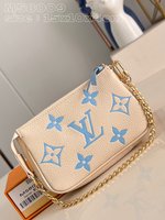 Louis Vuitton Clutches & Pouch Bags Blue Empreinte​ Pochette Chains M58009