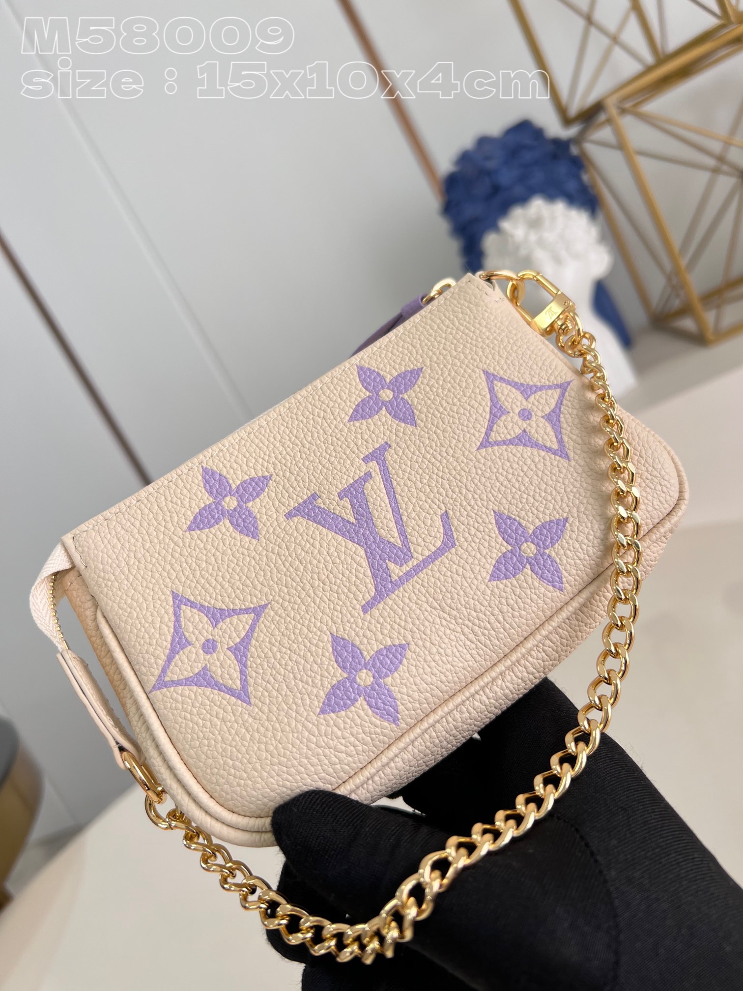 顶级原单M58009香芋紫本款MiniPochetteAccessoires手拿包为MonogramEm