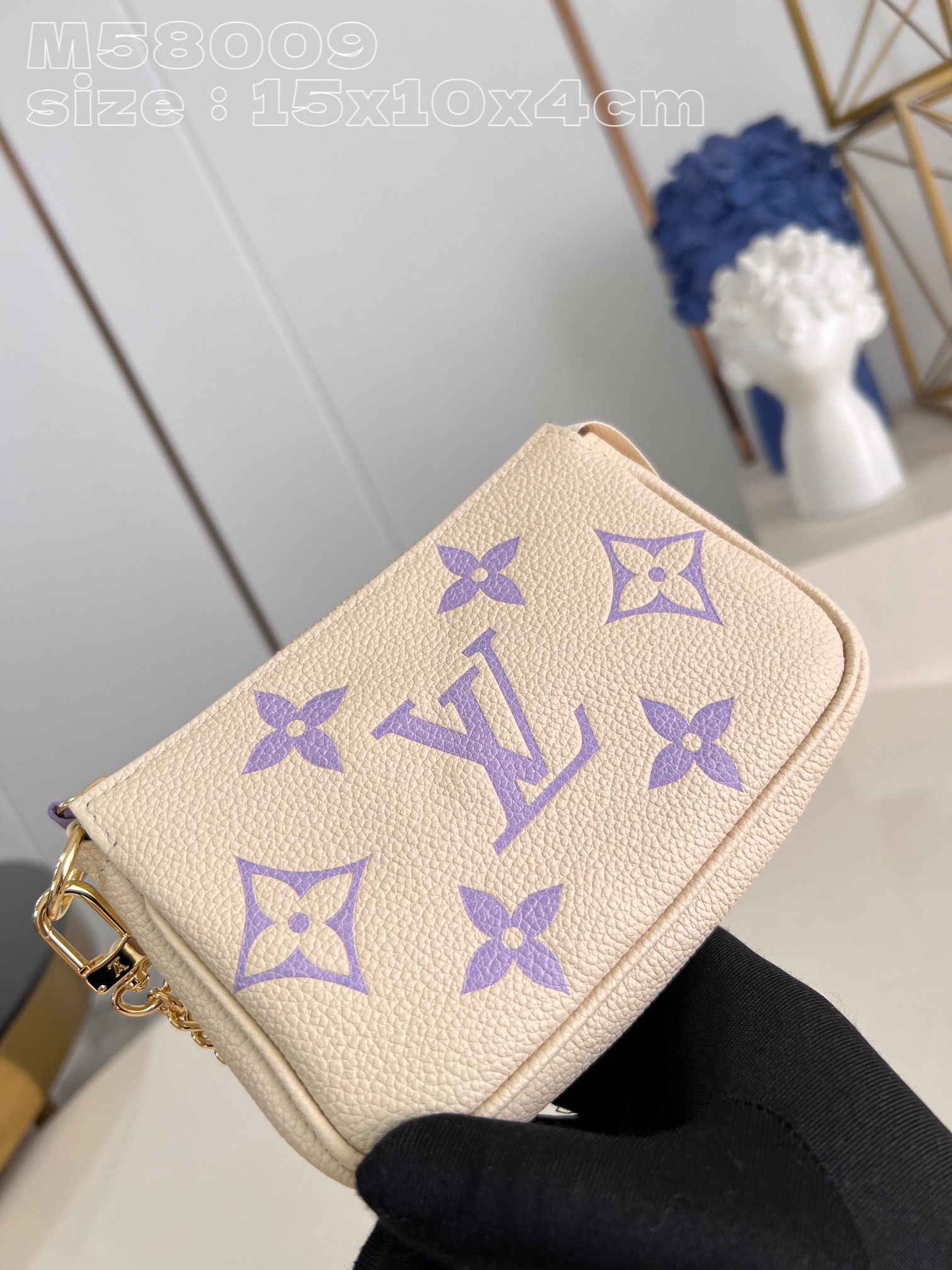 顶级原单M58009香芋紫本款MiniPochetteAccessoires手拿包为MonogramEm
