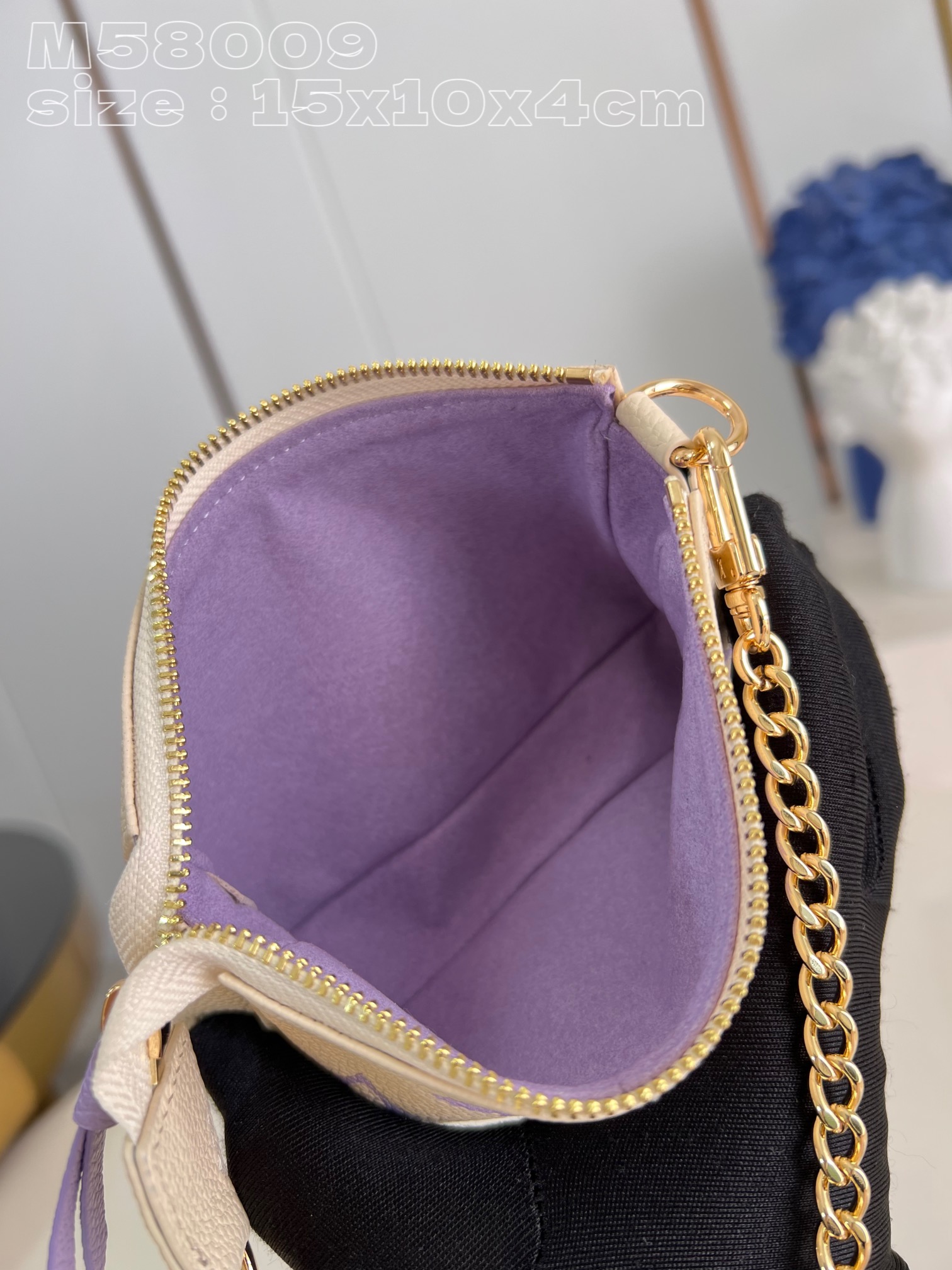 顶级原单M58009香芋紫本款MiniPochetteAccessoires手拿包为MonogramEm