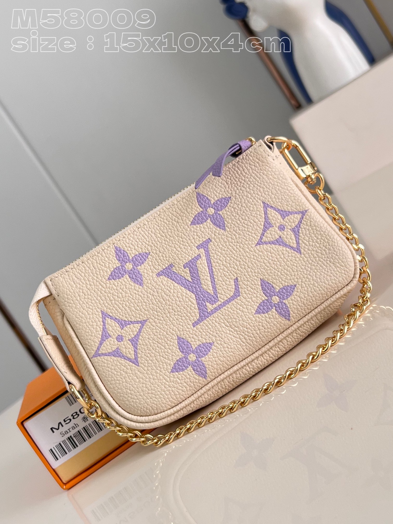 顶级原单M58009香芋紫本款MiniPochetteAccessoires手拿包为MonogramEm