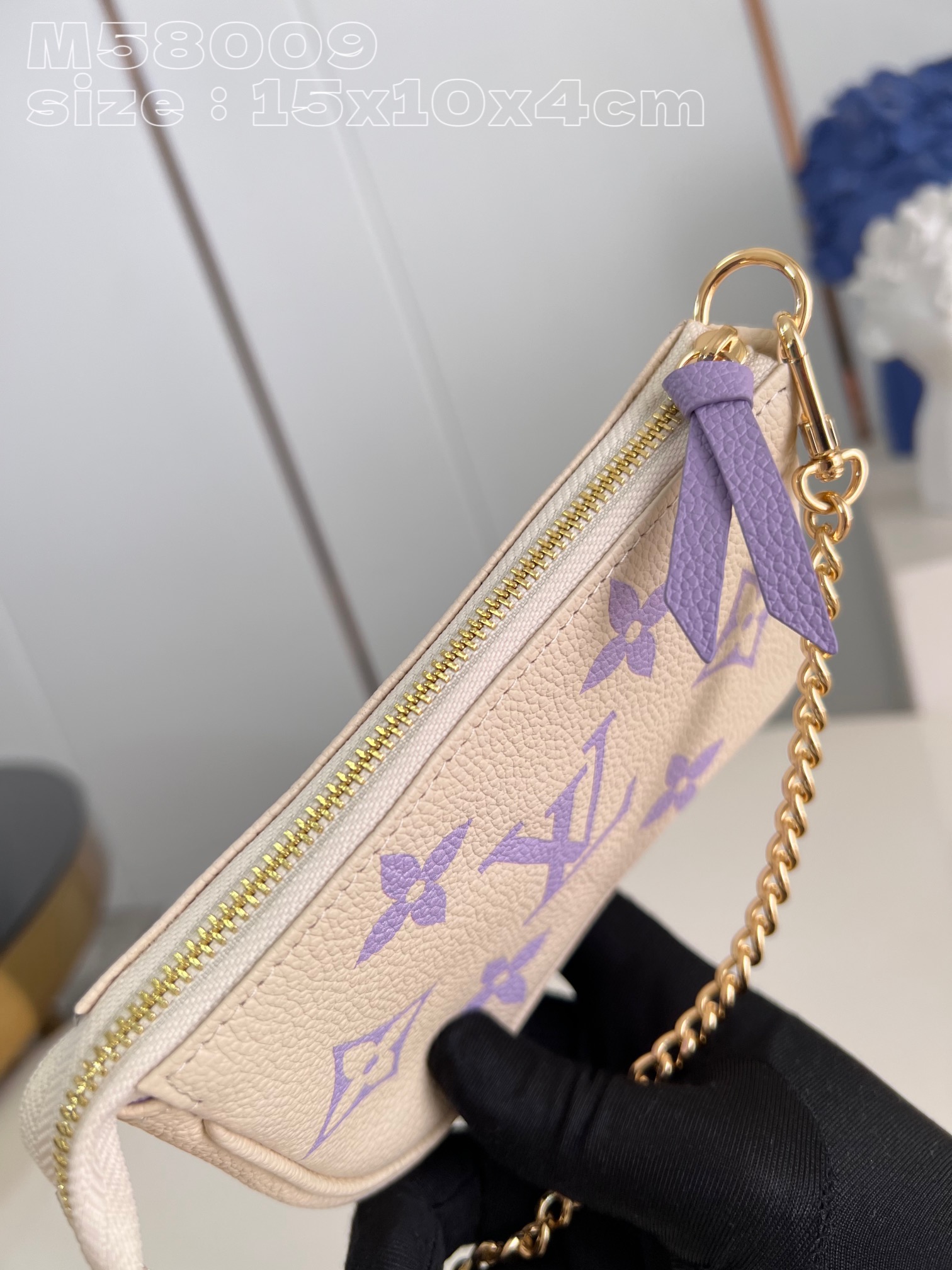 顶级原单M58009香芋紫本款MiniPochetteAccessoires手拿包为MonogramEm