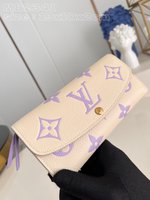 Louis Vuitton Wallet website to buy replica
 Light Purple Empreinte​ Cowhide M82341