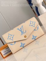 Louis Vuitton Wallet Card pack Blue Empreinte​ Cowhide M81049