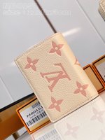 Louis Vuitton Wallet Chocolate color Empreinte​ Cowhide Fashion M80151