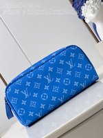 Louis Vuitton Clutches & Pouch Bags Wholesale Sale
 Blue Monogram Canvas Cowhide M331037
