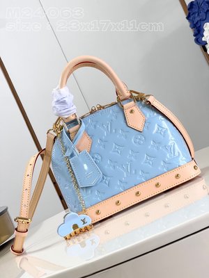 Louis Vuitton LV Alma BB Bags Handbags Top Grade
 Blue Monogram Vernis Cowhide M24063