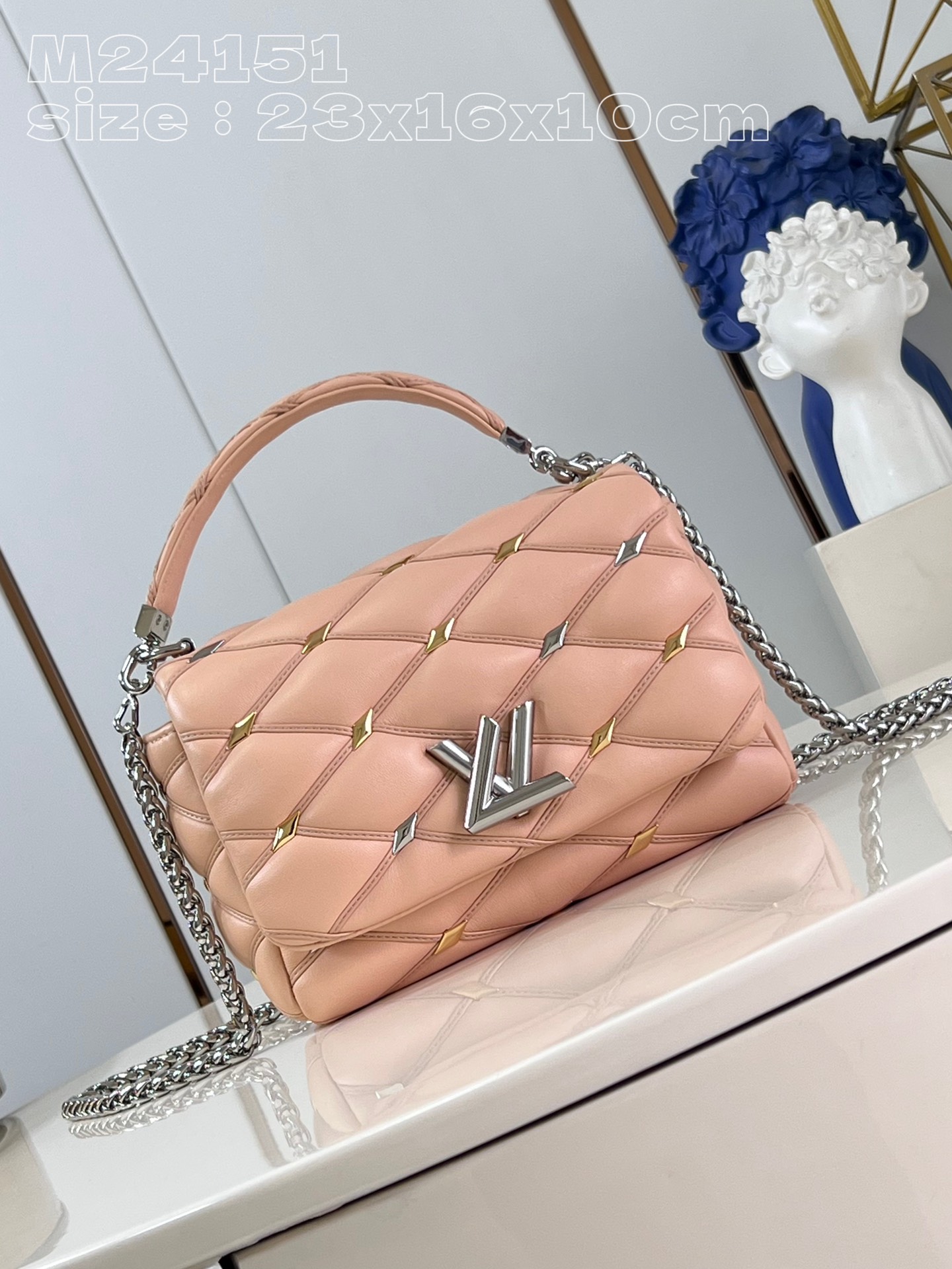 1:1 Replica
 Louis Vuitton Bags Handbags Pink Sheepskin LV Twist M24151