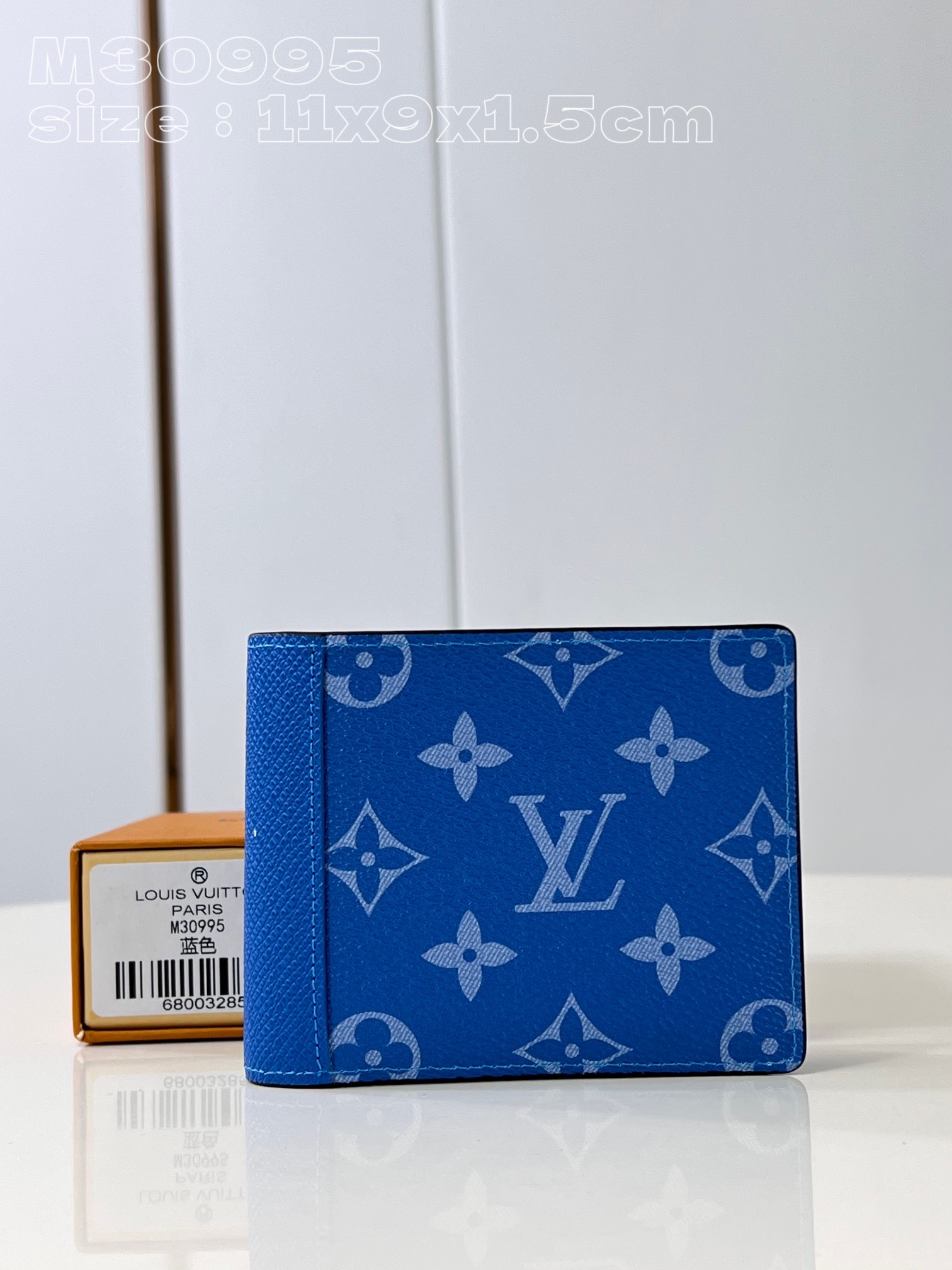 Louis Vuitton Wallet Blue Monogram Canvas M30995