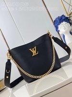Louis Vuitton Bucket Bags Black Cowhide Chains M24006