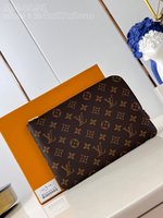 Louis Vuitton New
 Clutches & Pouch Bags Apricot Color Monogram Canvas Pochette M44191