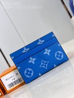 Louis Vuitton Wallet Card pack Fake AAA+
 Blue Monogram Canvas Cowhide M31051