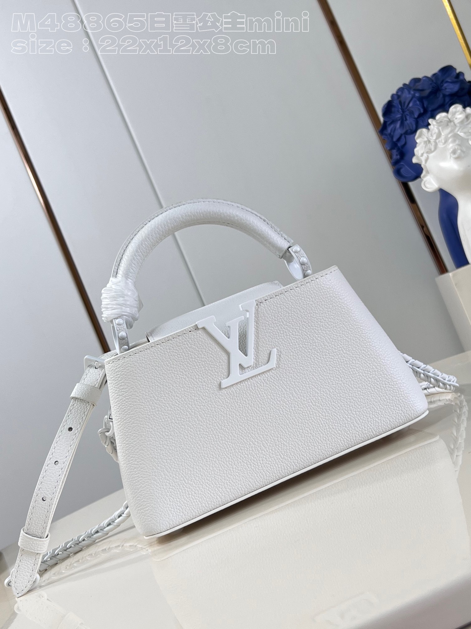 Louis Vuitton LV Capucines Bags Handbags White Cowhide Mini M48865