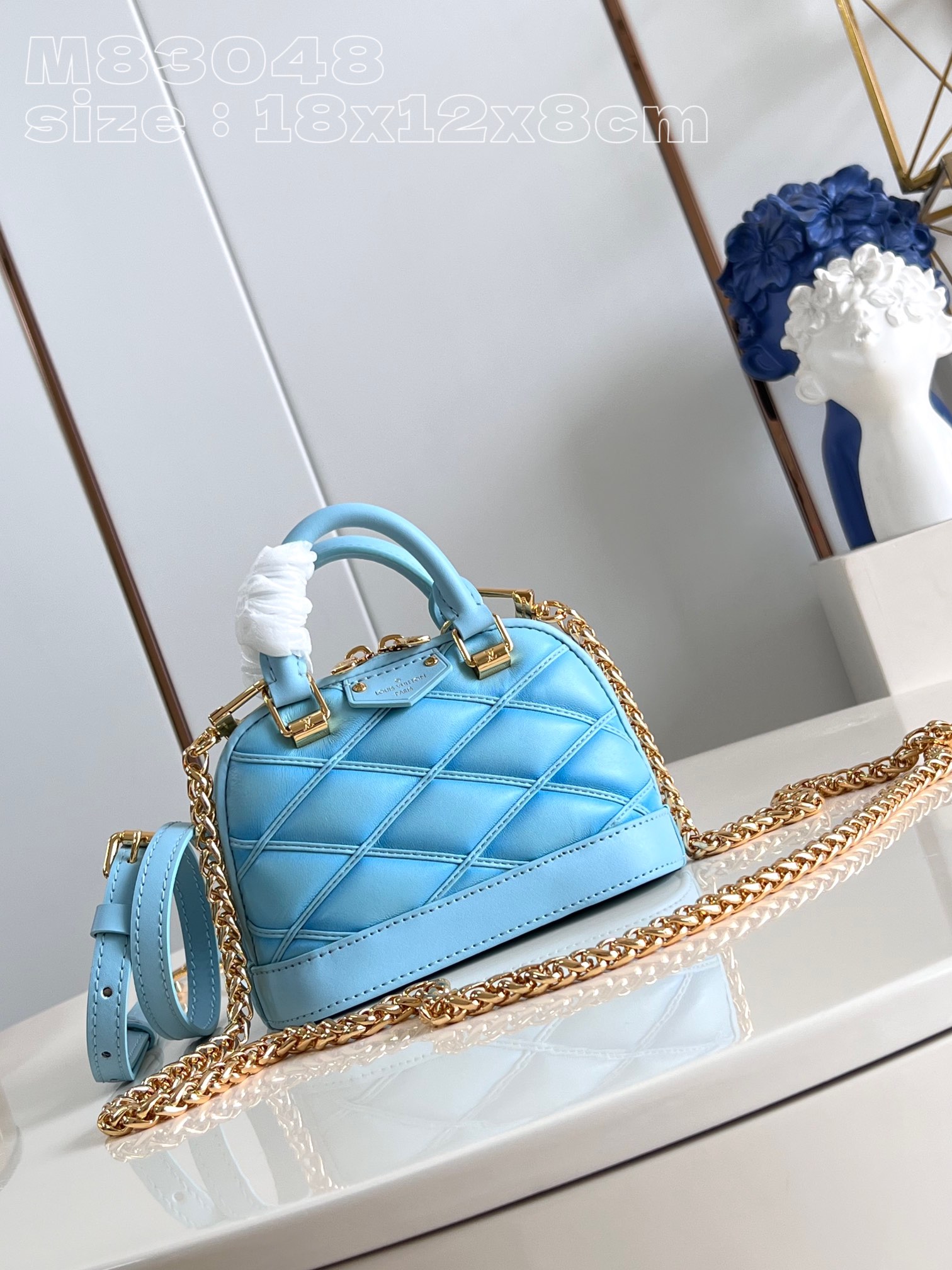 Buy
 Louis Vuitton AAAAA
 Bags Handbags Blue Sheepskin Chains M83048