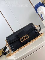 Louis Vuitton LV Dauphine Perfect 
 Bags Handbags High-End Designer
 Black Epi Circle Chains M23603
