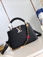 Louis Vuitton LV Capucines Copy
 Bags Handbags Black Weave Monogram Eclipse Chains M48865