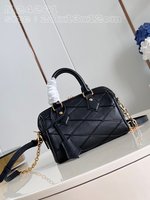Louis Vuitton LV Speedy Tassen handtassen Zwart Schapenvacht Kettingen M24261