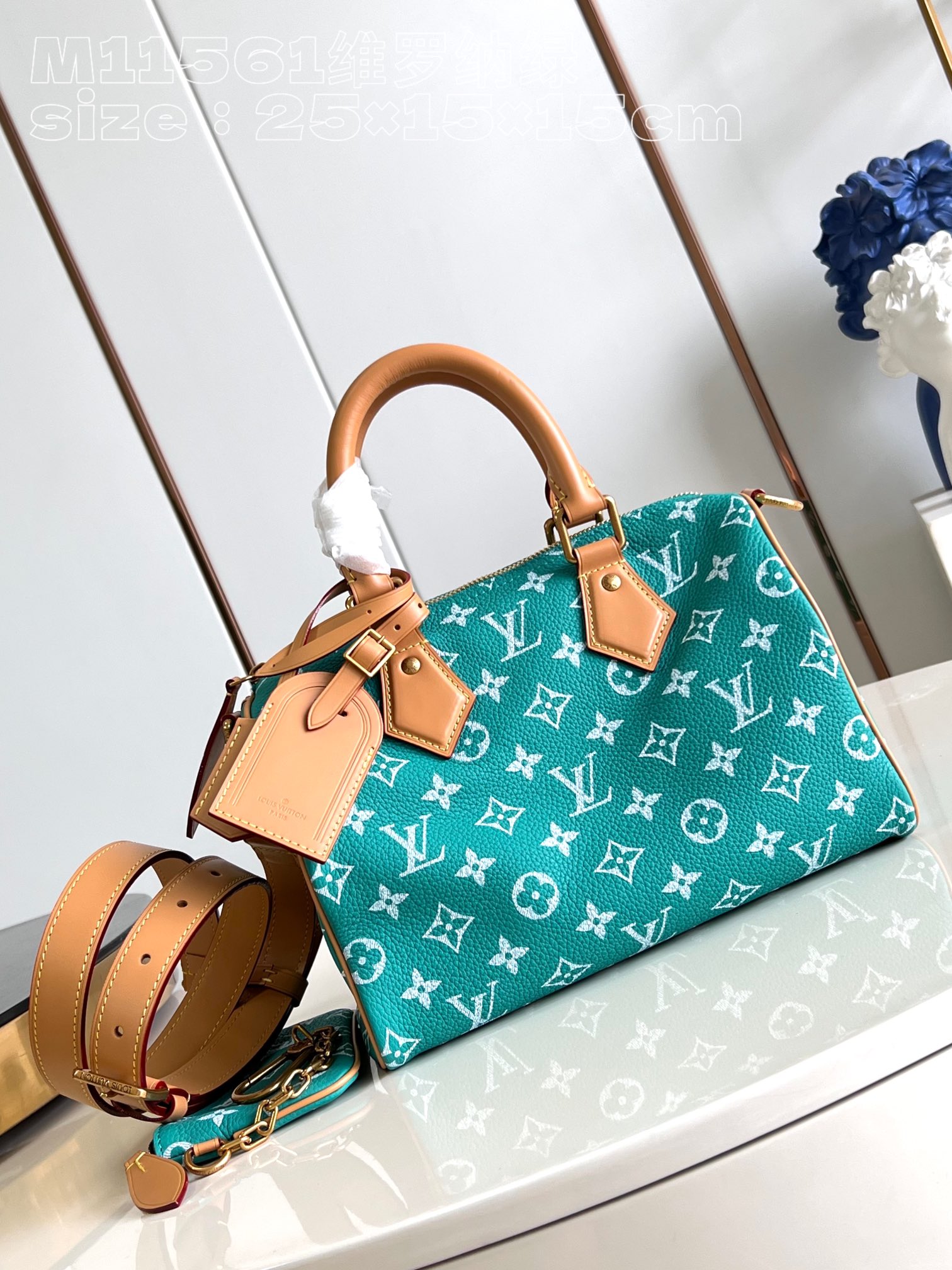 Best Replica Quality
 Louis Vuitton LV Speedy Bags Handbags Green Printing Canvas Cowhide Sheepskin M11561