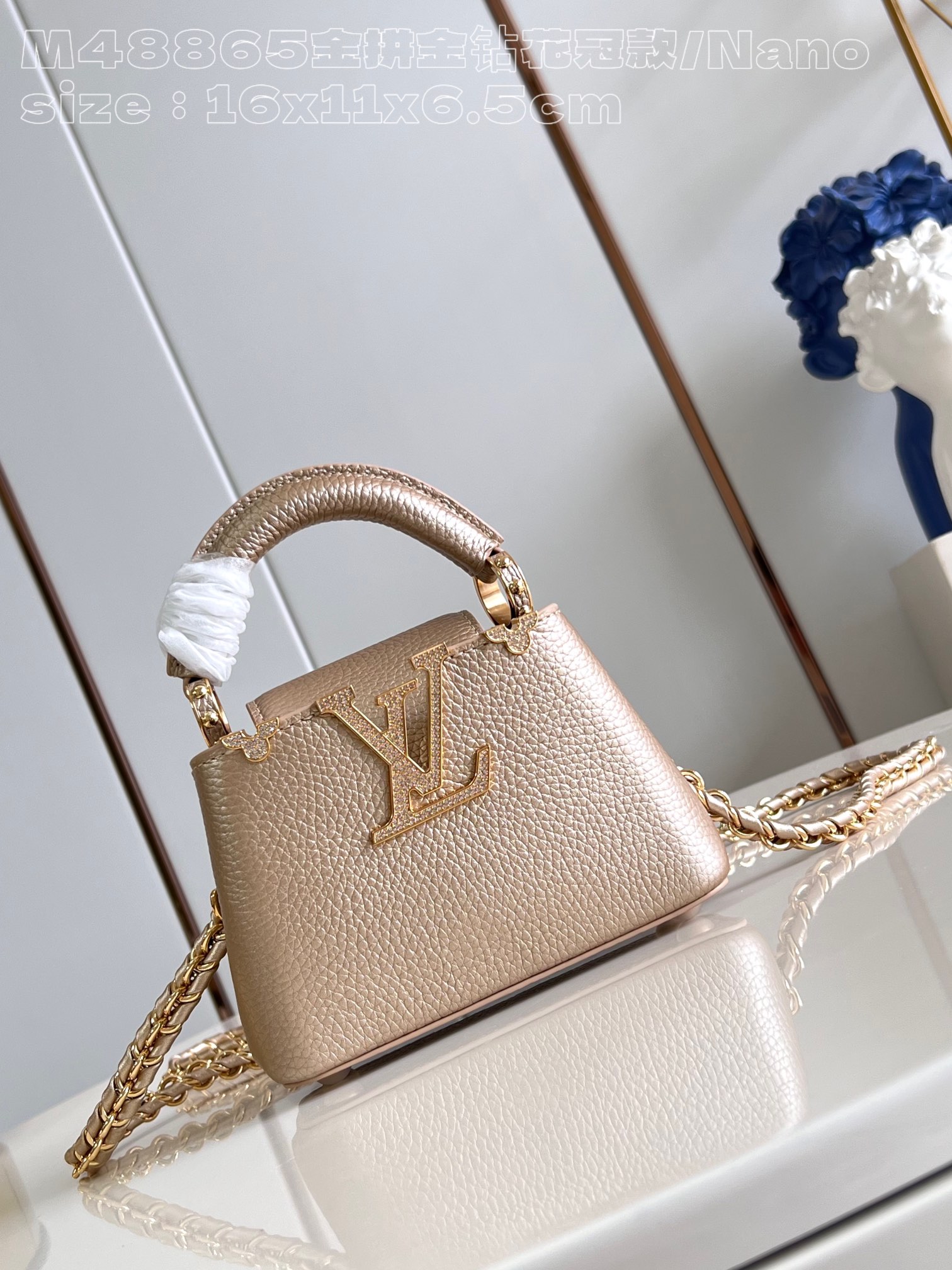 Designer Wholesale Replica
 Louis Vuitton LV Capucines Bags Handbags Calfskin Cowhide Mini M48865