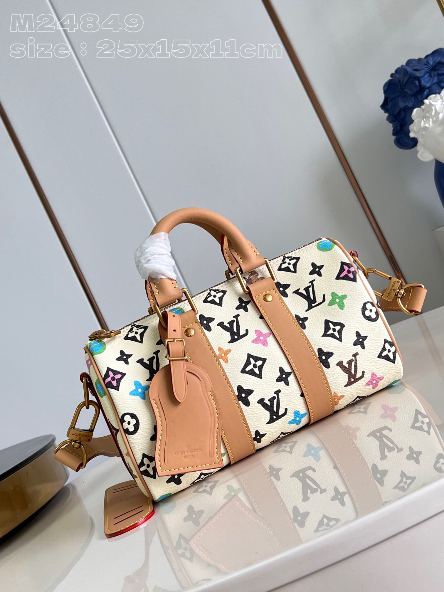 Louis Vuitton LV Keepall Bags Handbags White Canvas M24849