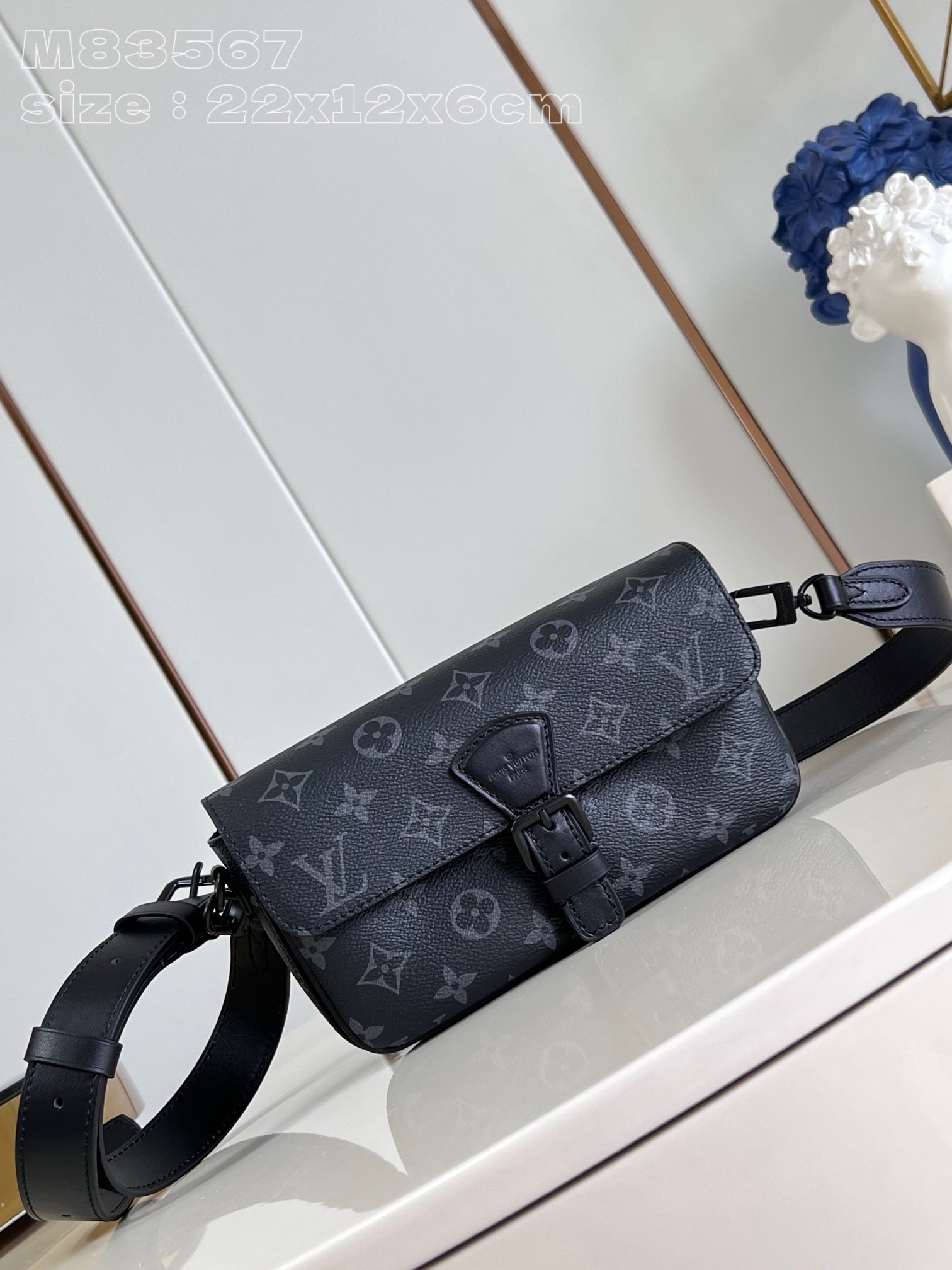 Louis Vuitton LV Montsouris Tassen handtassen Zwart Monogram Canvas Mini M83567