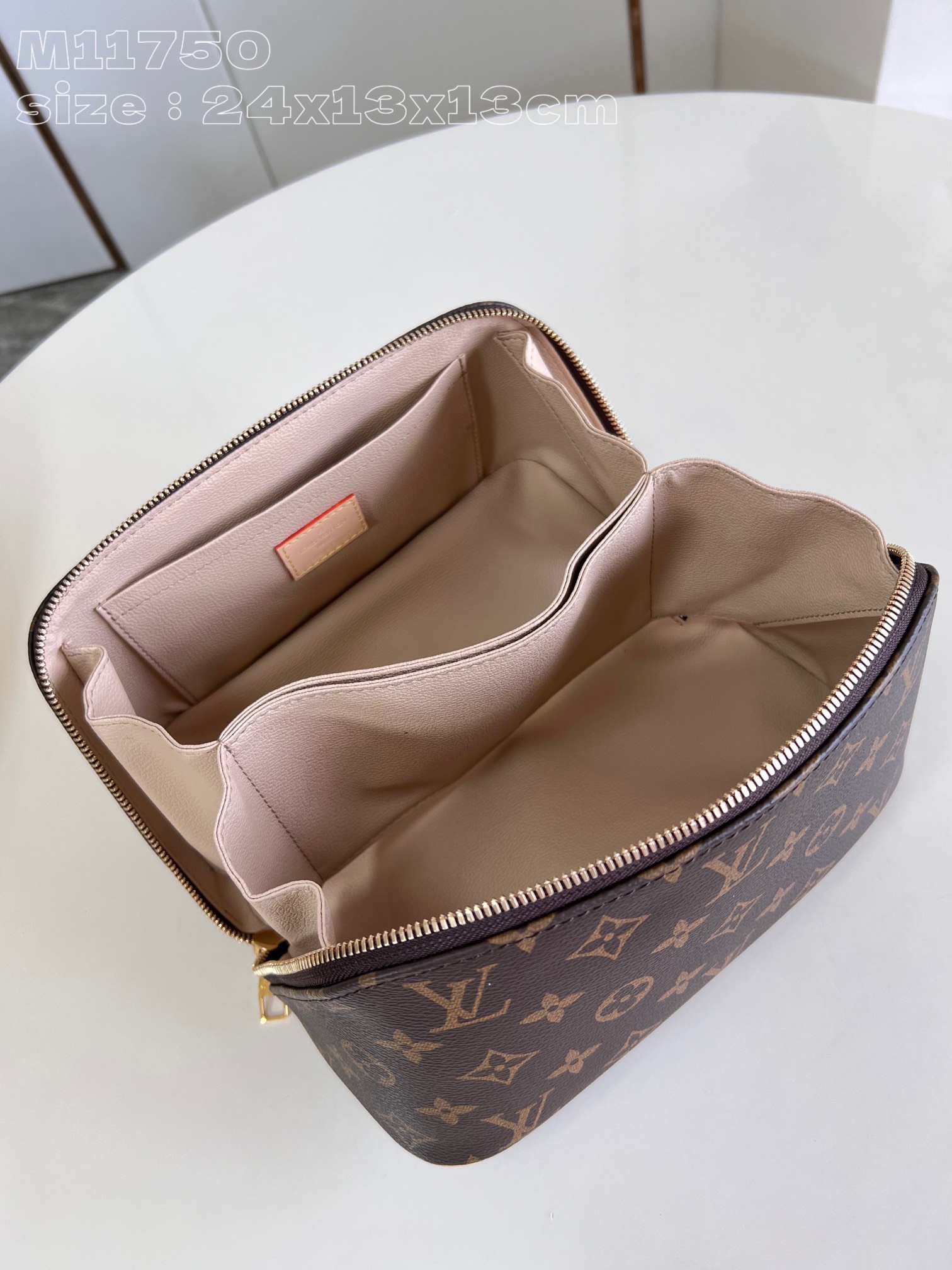 顶级原单M11750老花ToiletryBag2Compartments盥洗袋取材Monogram涂层帆