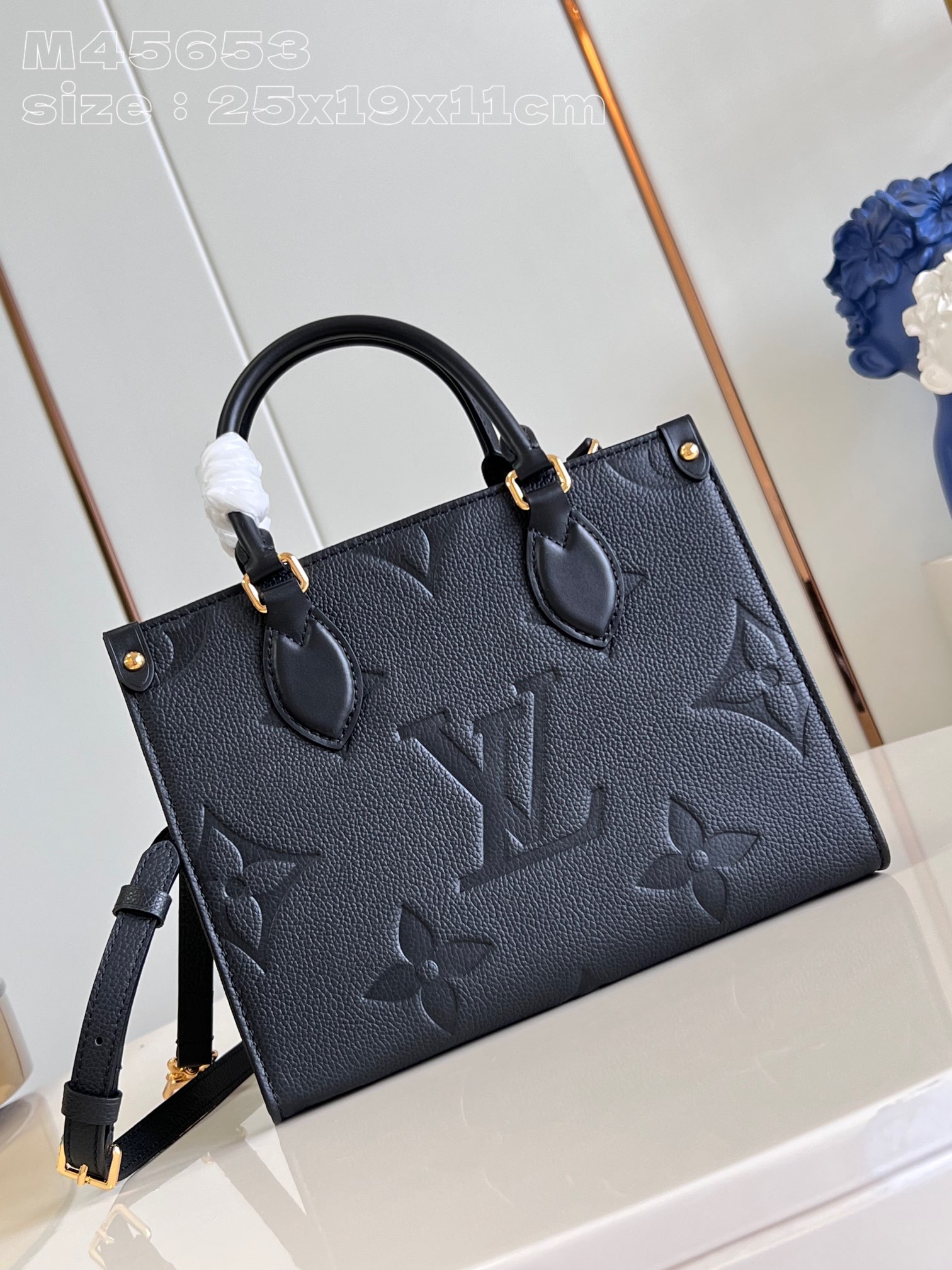 The Quality Replica
 Louis Vuitton LV Onthego Handbags Tote Bags Black Empreinte​ Mini M45653