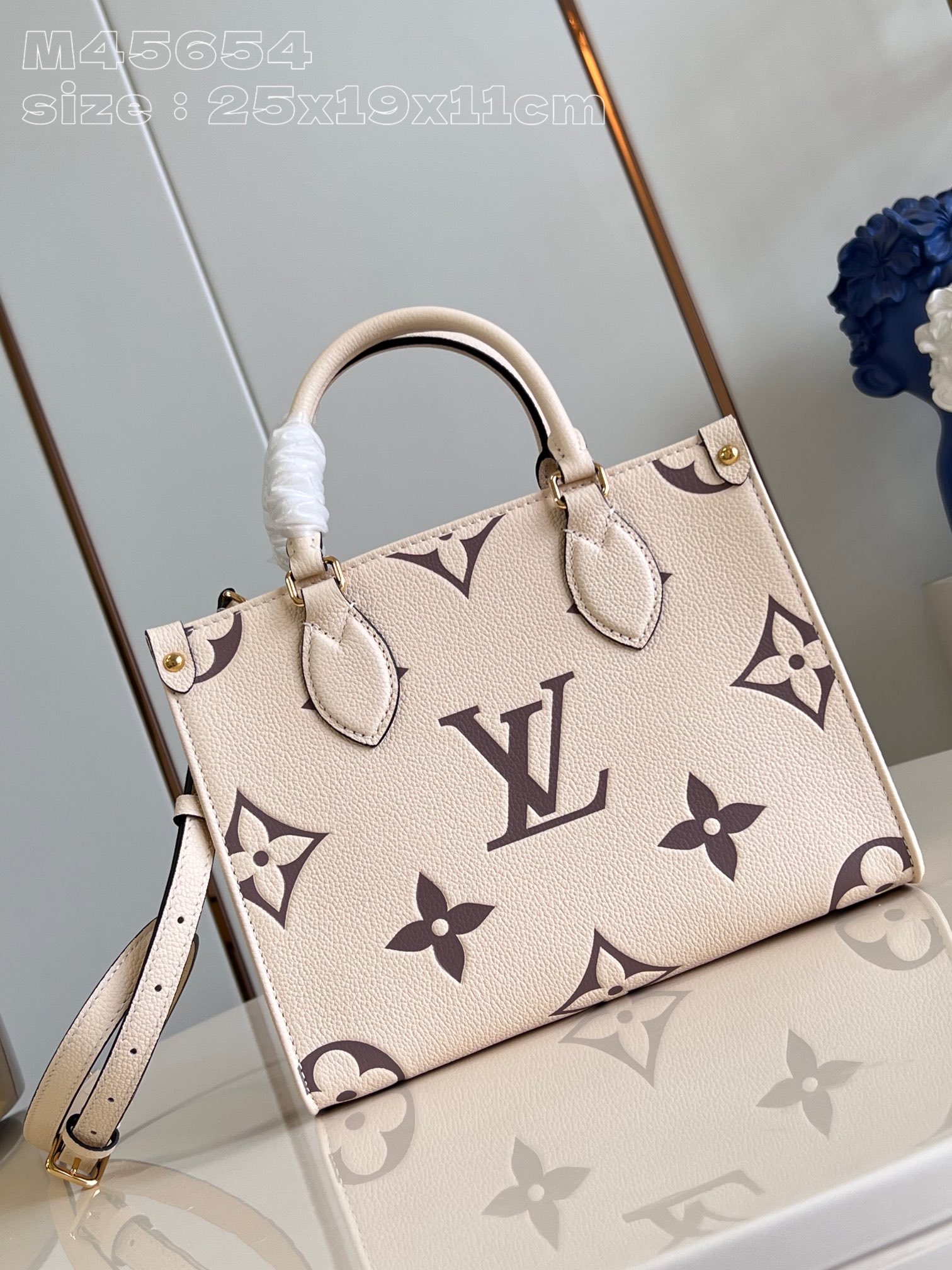 Louis Vuitton LV Onthego Handbags Tote Bags White Empreinte​ Mini M45654