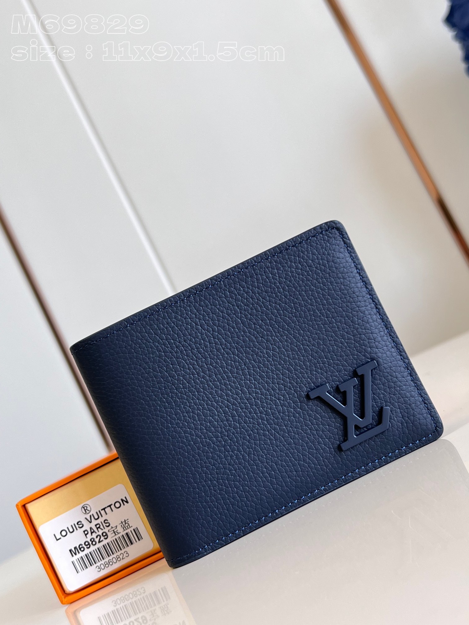 Louis Vuitton Wallet AAA Replica
 Blue Cowhide M69829