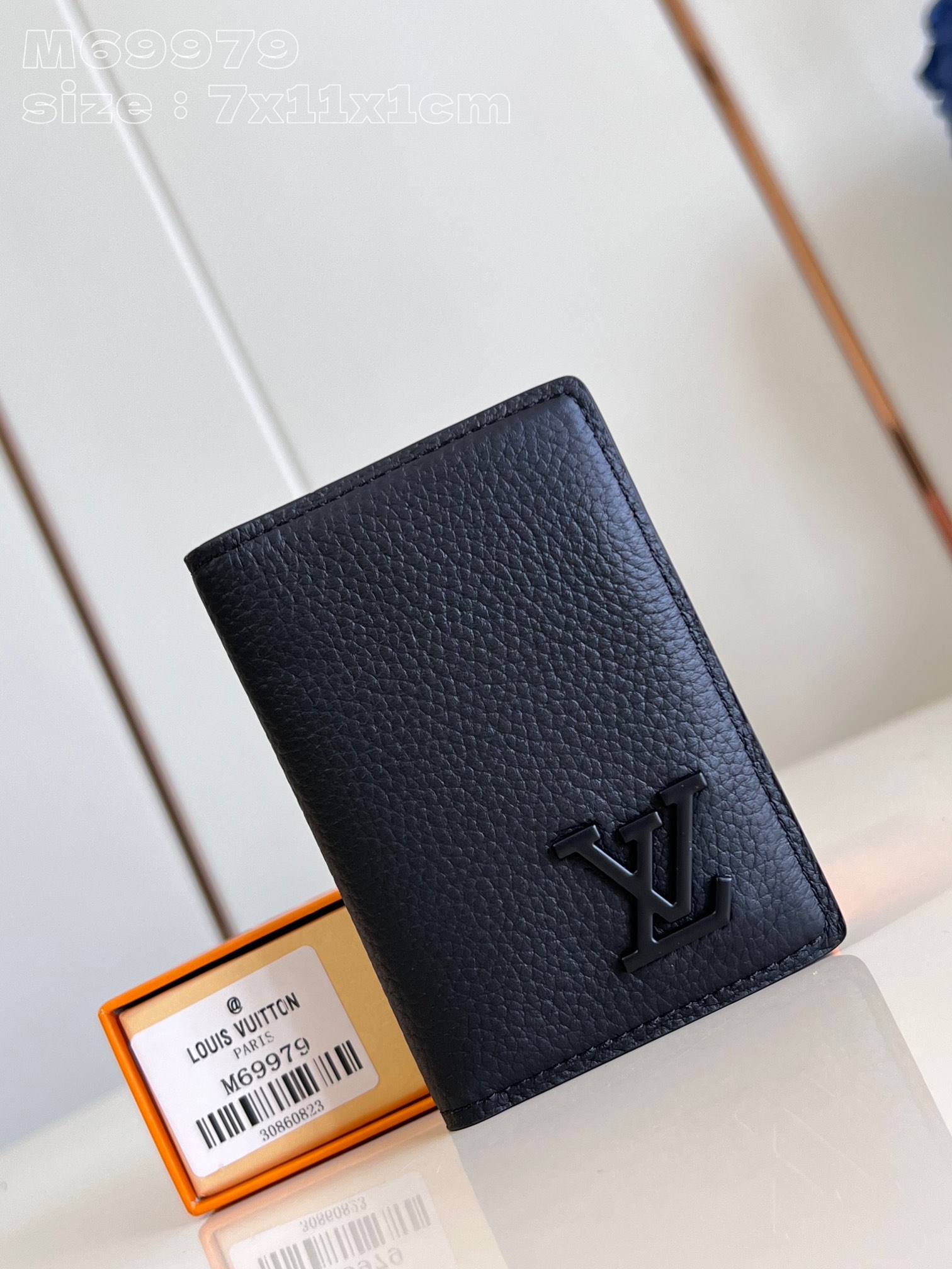 Louis Vuitton Wallet Black Cowhide M69979