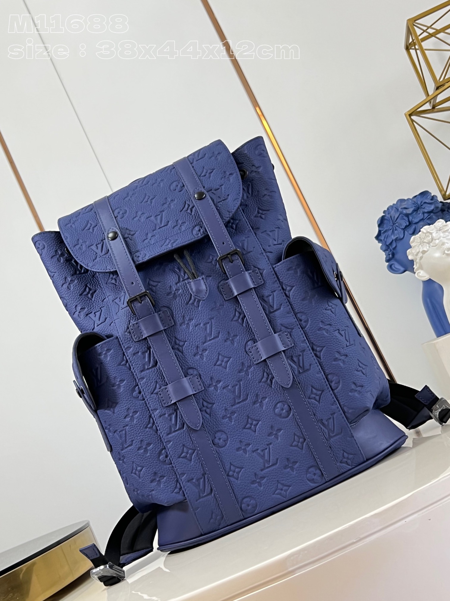 Louis Vuitton LV Christopher Bags Backpack 2023 Replica
 Blue Taurillon Cowhide M11688