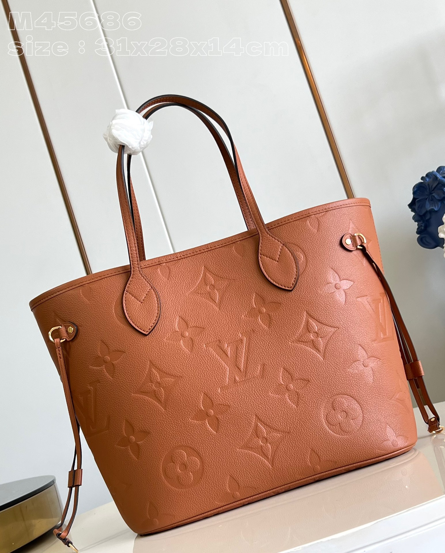 Louis Vuitton LV Neverfull Sacs À Main Le Brun Empreinte​ M45686