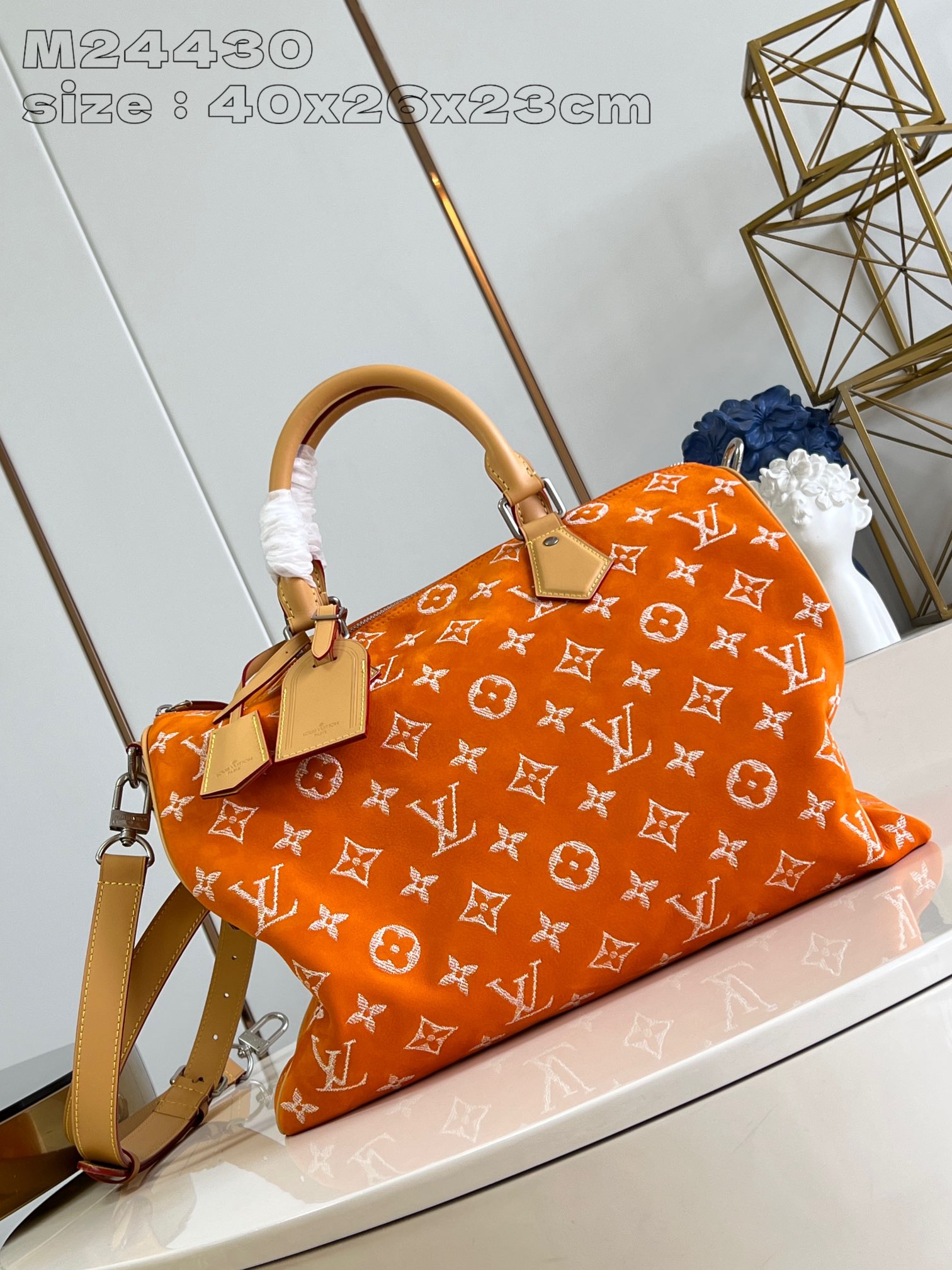 Louis Vuitton LV Speedy Bags Handbags Good Quality Replica
 Orange Printing Canvas Cowhide Sheepskin M24430