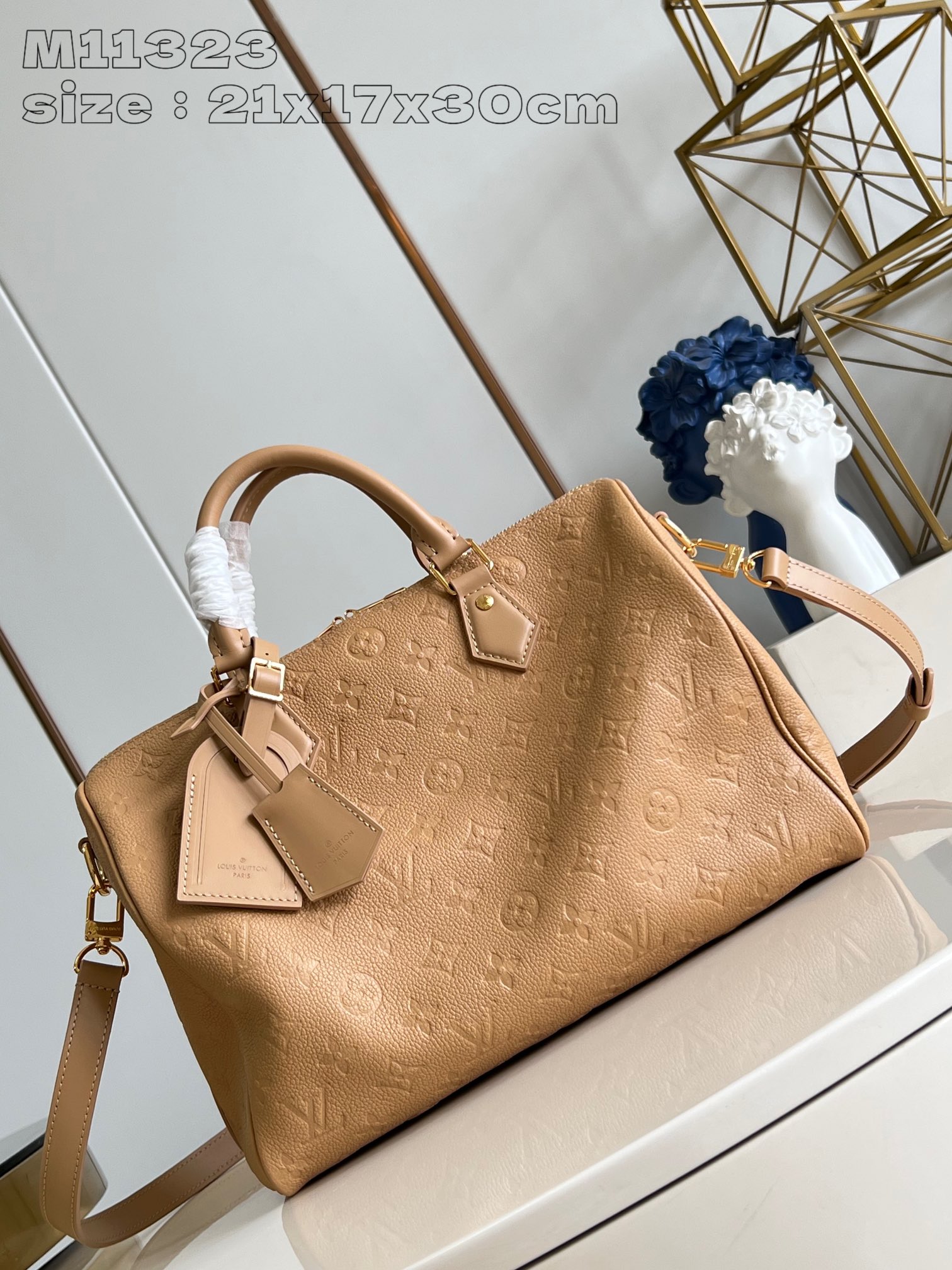 Louis Vuitton LV Speedy Bags Handbags Luxury 7 Star Replica
 Apricot Color Empreinte​ Cowhide M11323