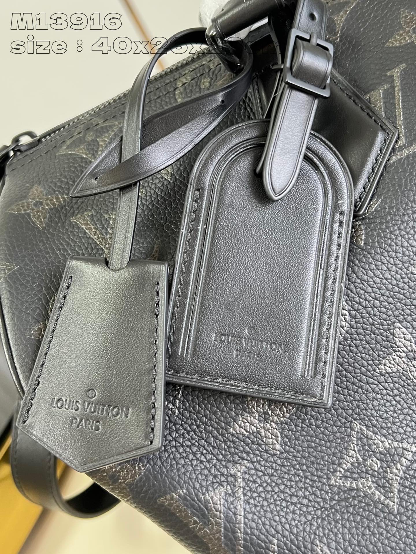 顶级原单M13916黑皮印花本款SpeedyBandoulière40MonogramLeather手袋